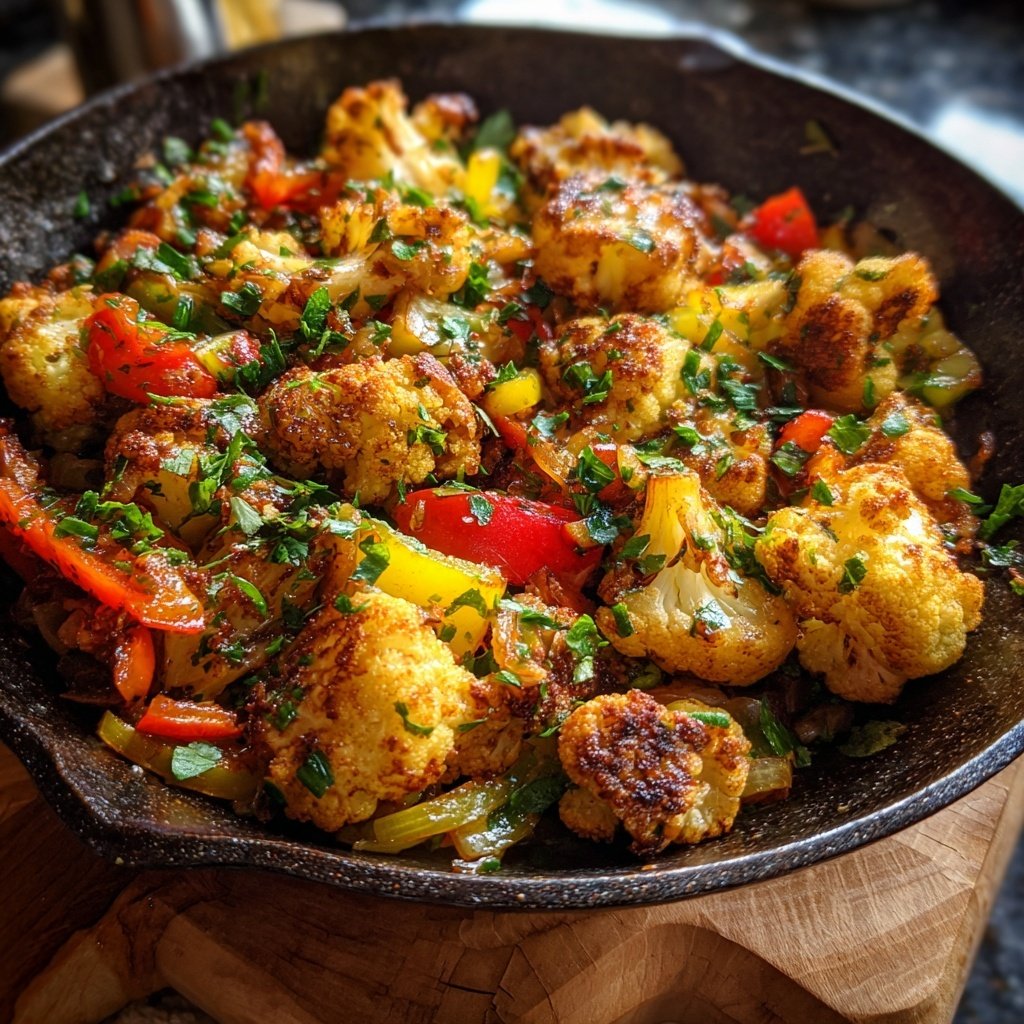 Blumenkohlpfanne vegetarisch