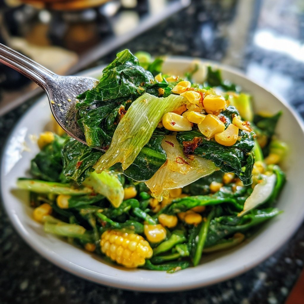 Chinakohl-Salat mit Mais und Honig-Senf-Dressing