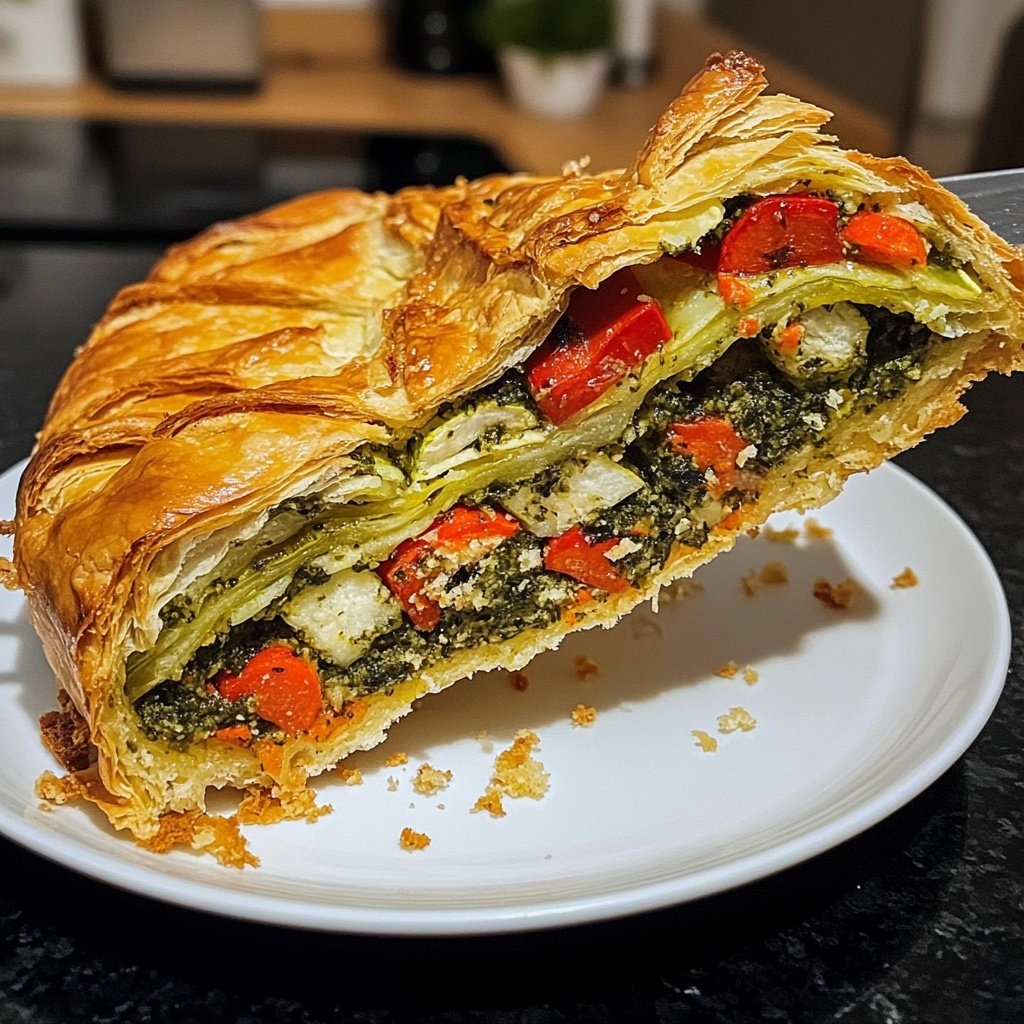 Gemüsestrudel mit Kräuterdip