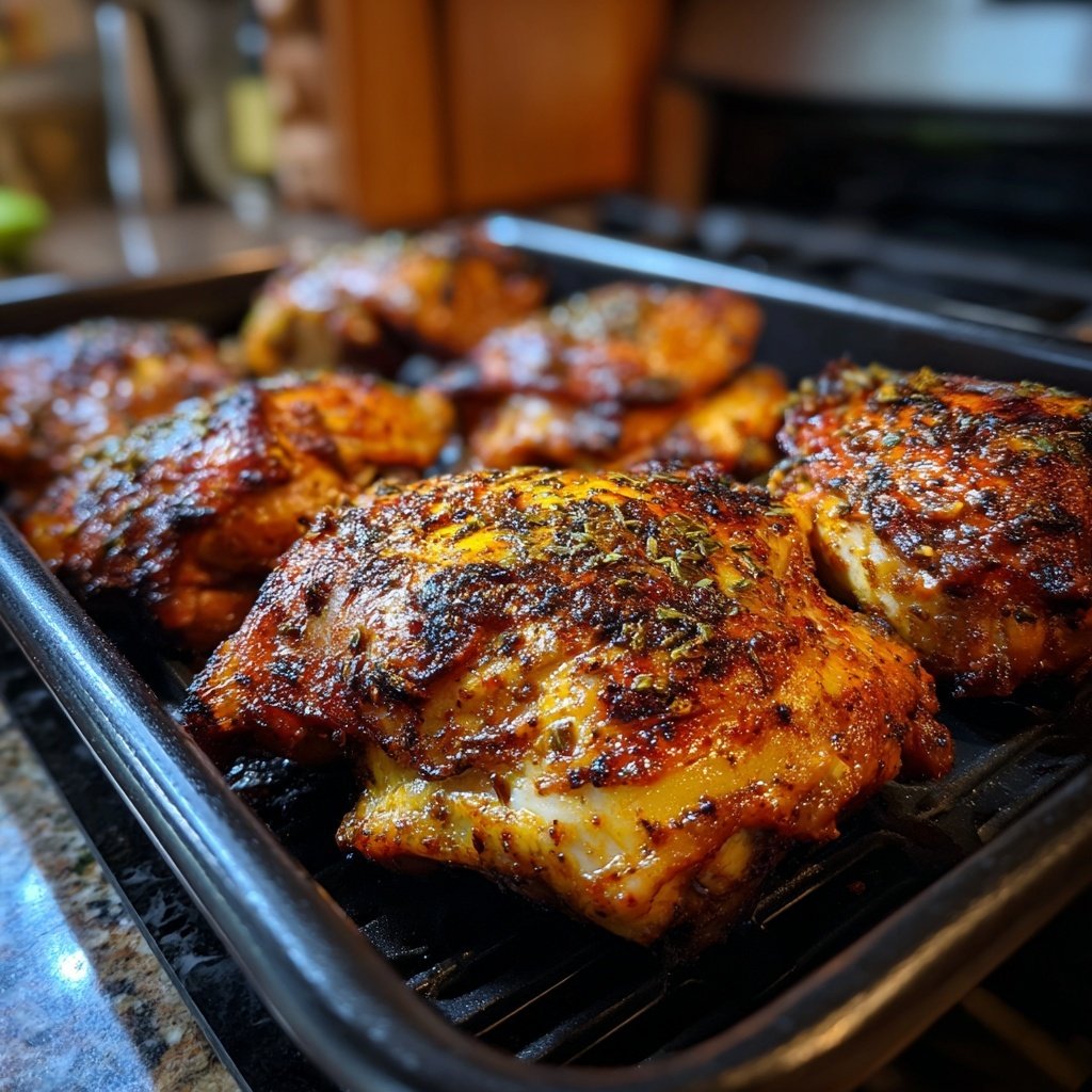 Gegrillte Hähnchenschenkel Mit Paprika Marinade