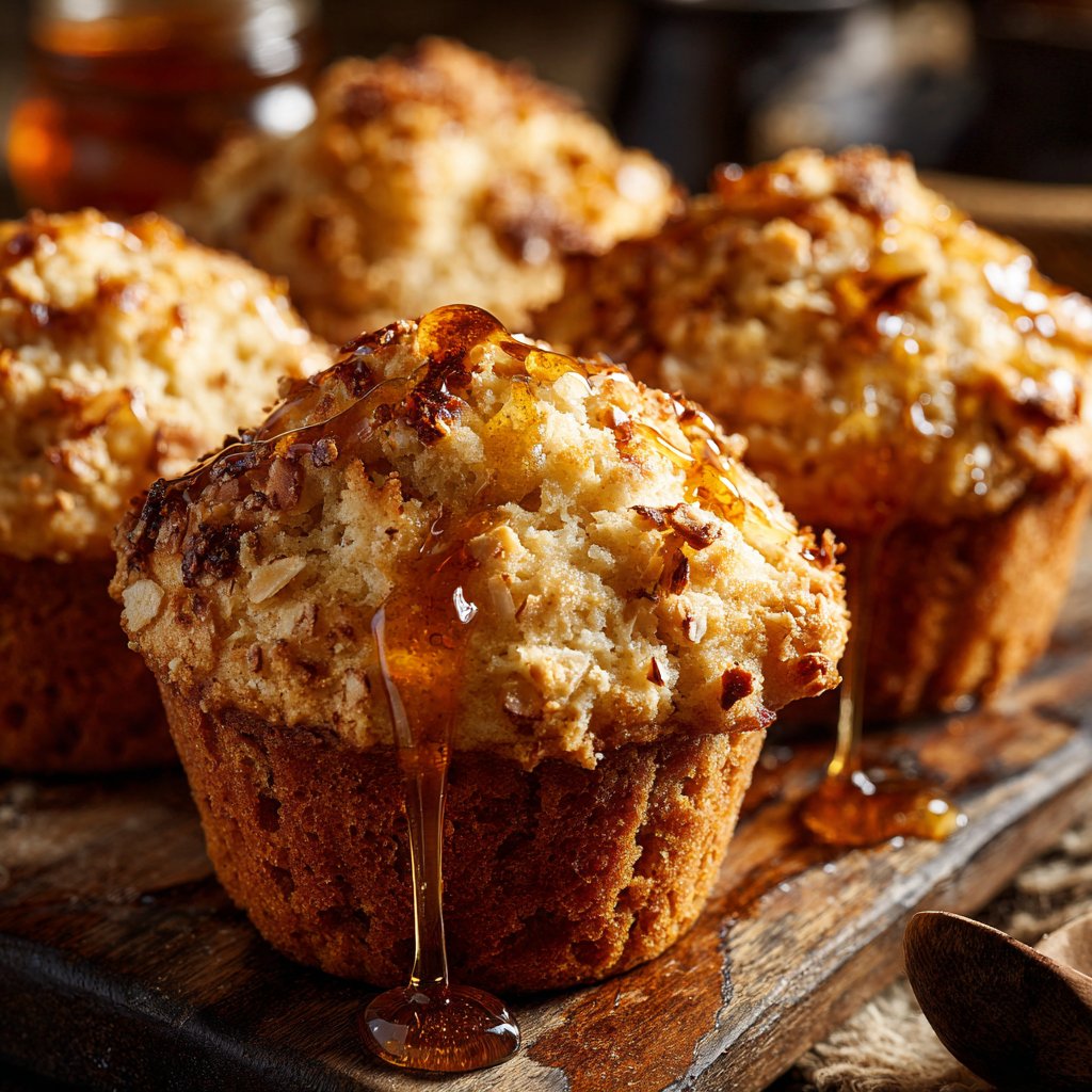 Muffins mit Mandeln und Honig