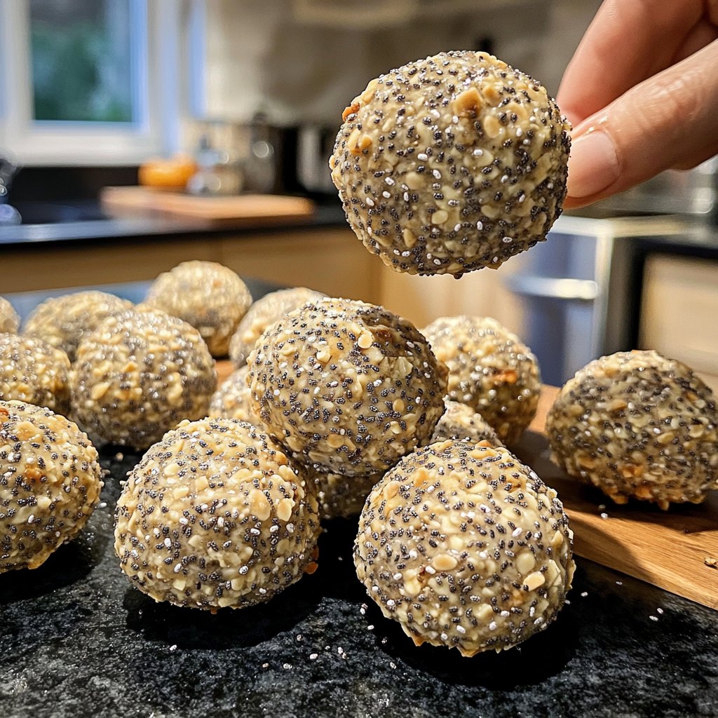 Protein Bällchen mit Chiasamen