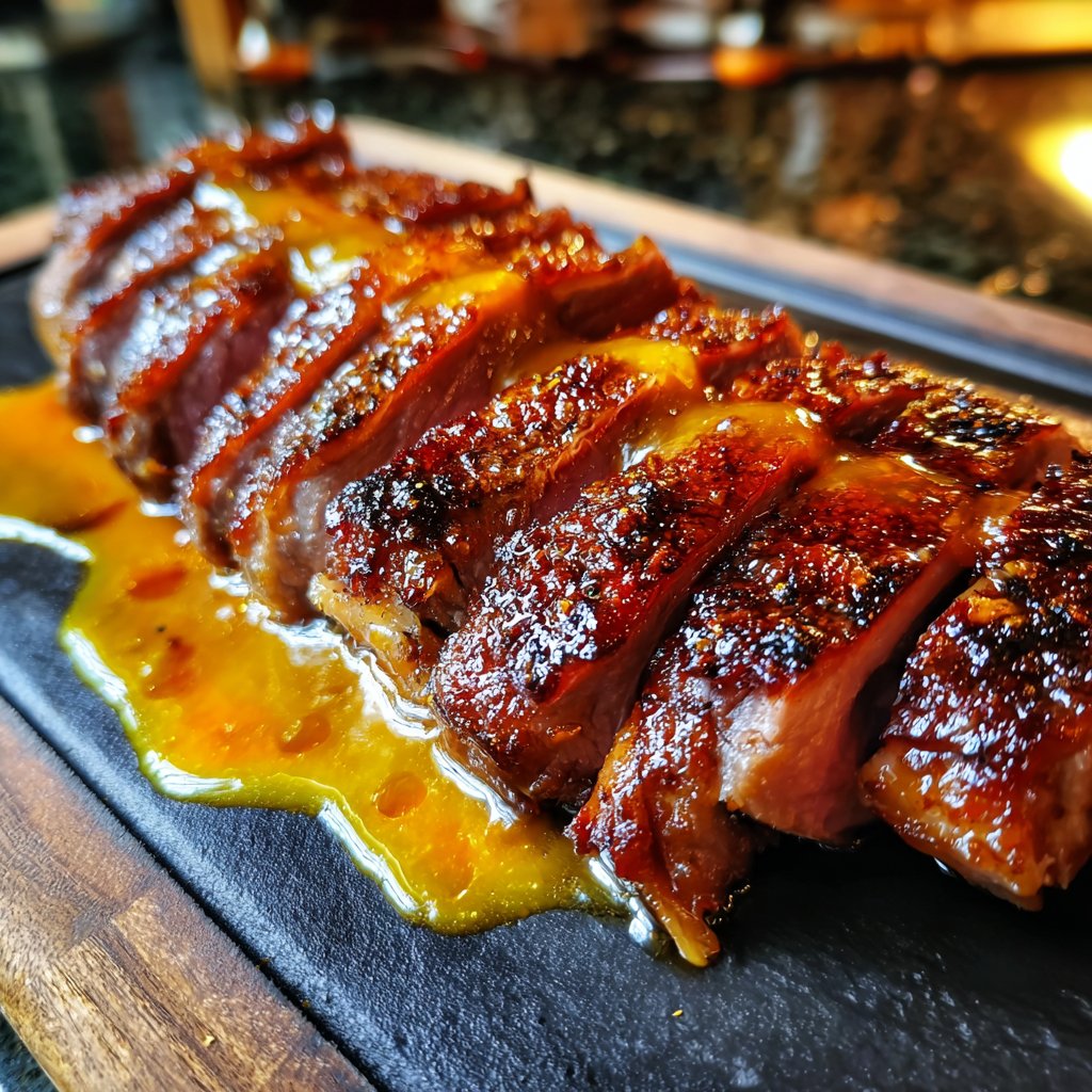 Entenbrust mit Orangenjus