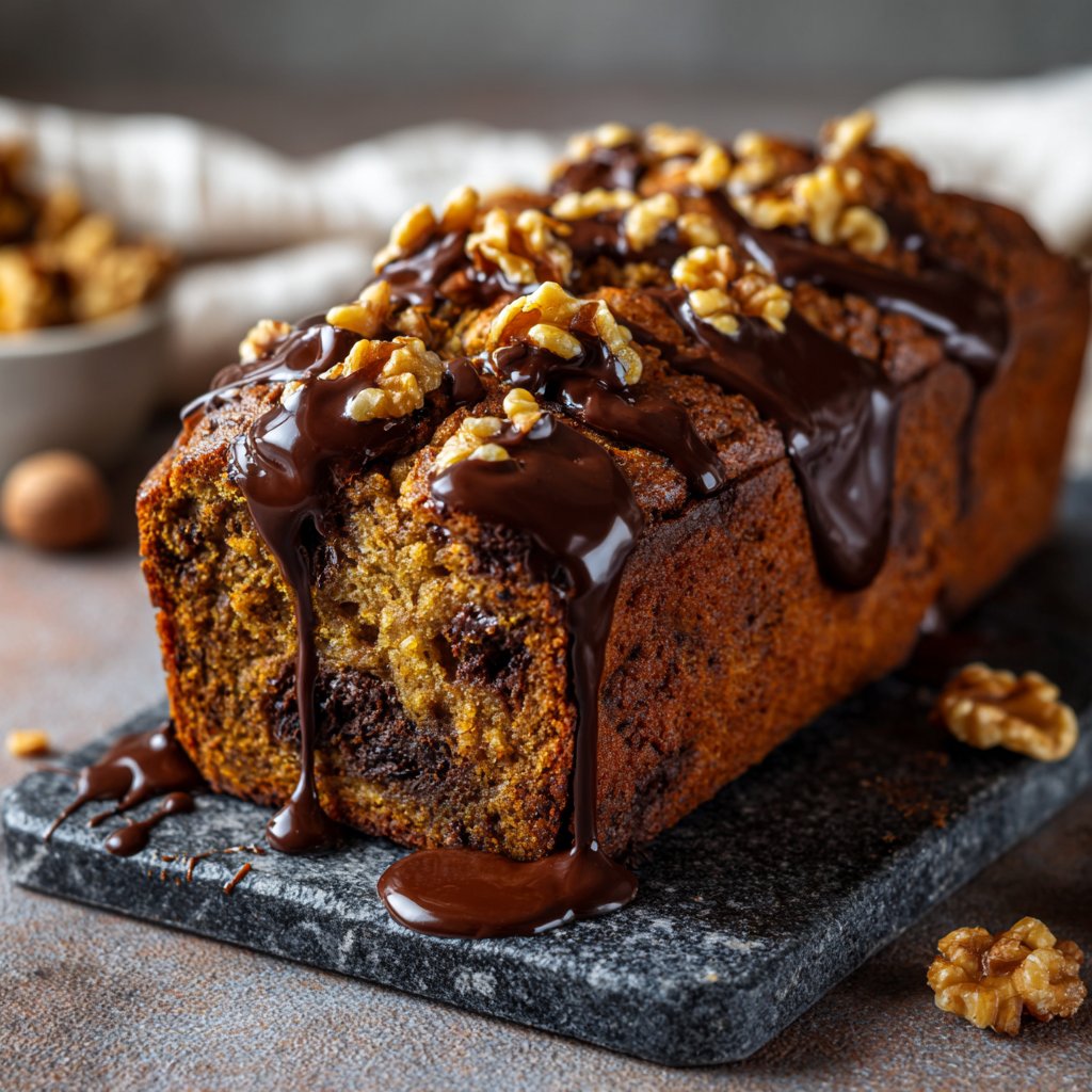Bananenbrot mit Schokolade