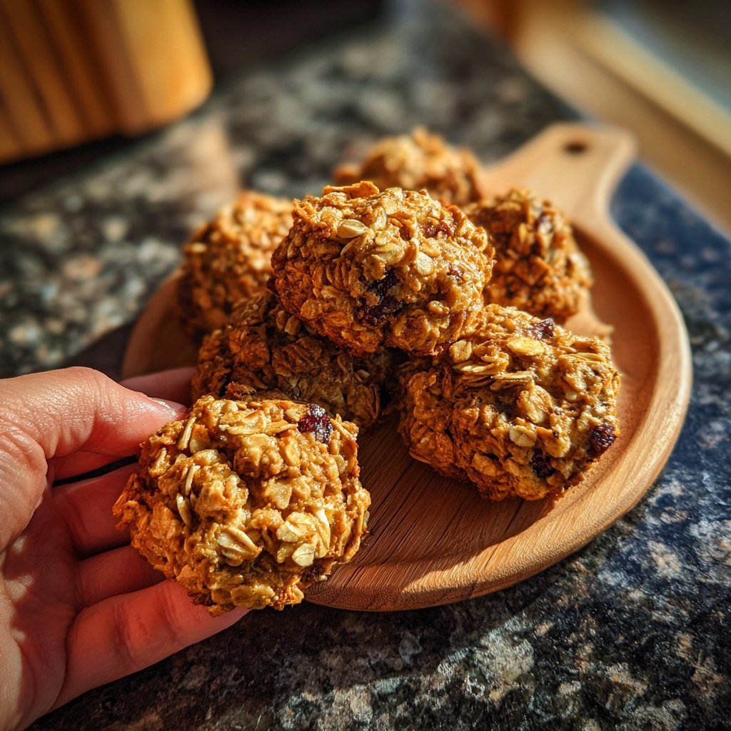 Zuckerfreie Snacks mit Banane und Hafer
