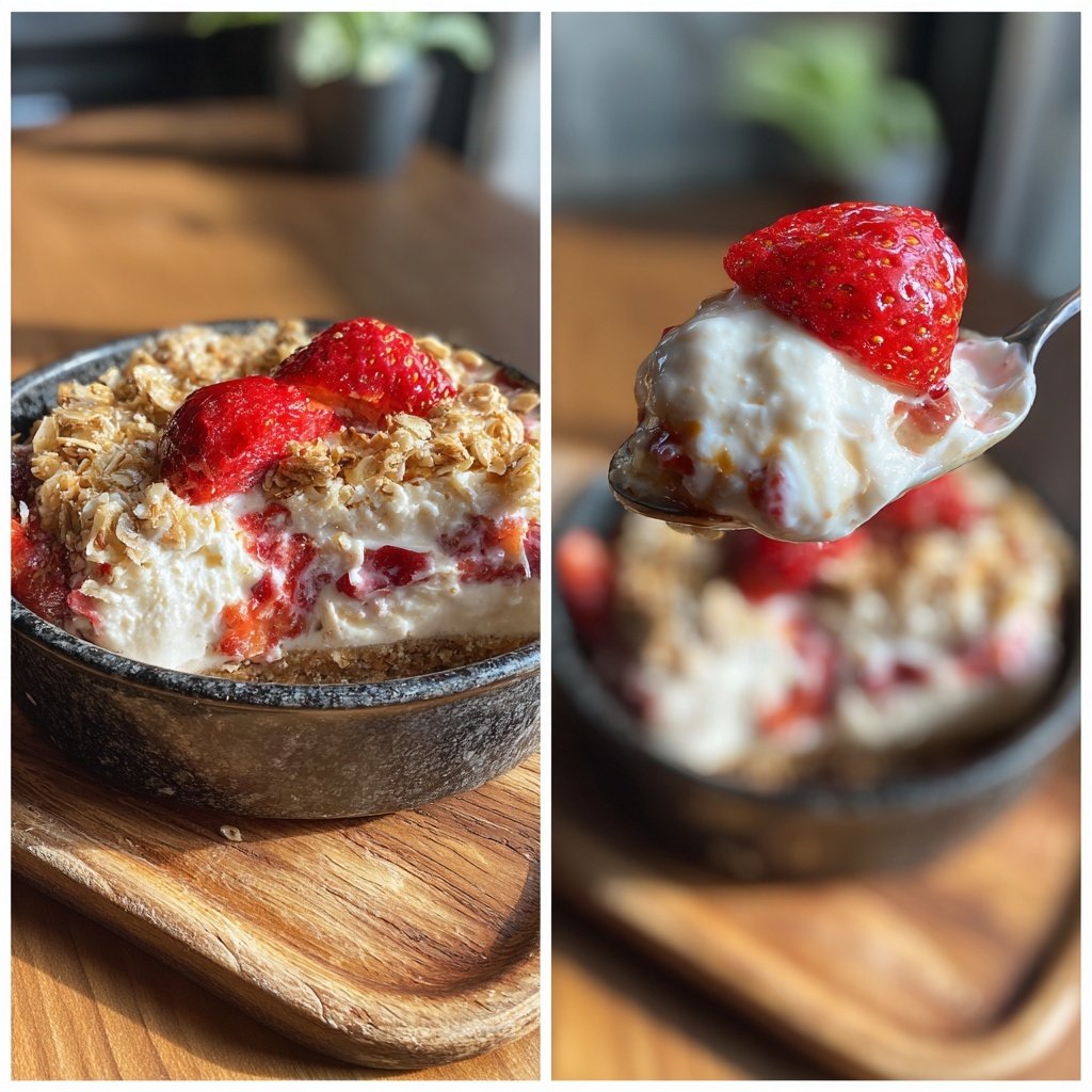 Erdbeer Quark Creme Mit Hafer Crunch