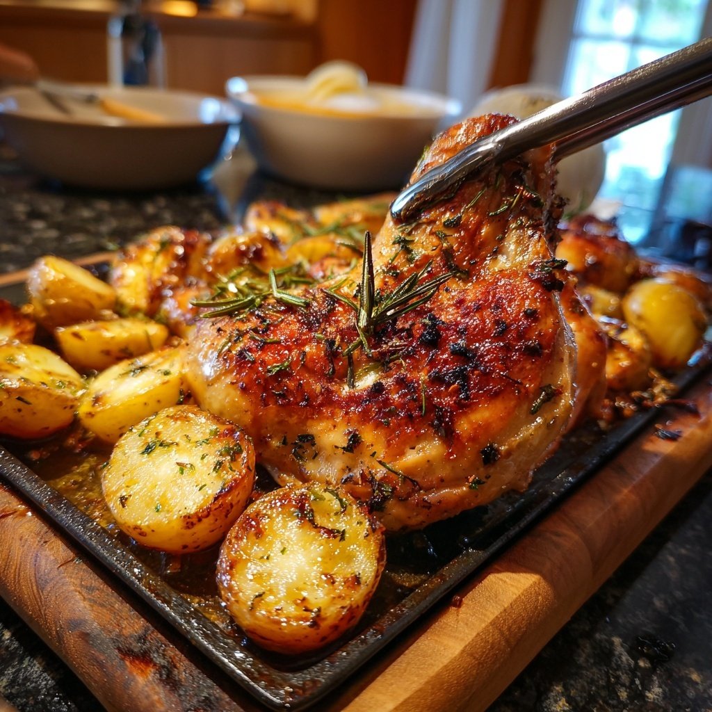 Hähnchen-Rosmarinkartoffel-Blech