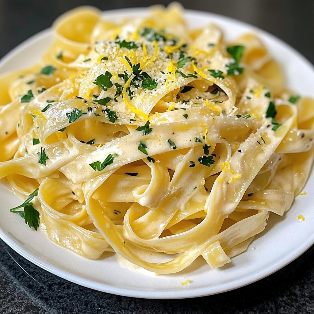 Tagliatelle mit Zitronen-Sahne-Sauce