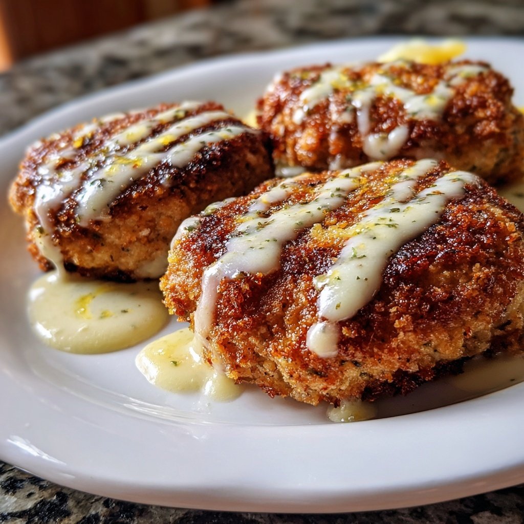 Kalbsmedaillons mit Zitronen-Parmesan-Sauce