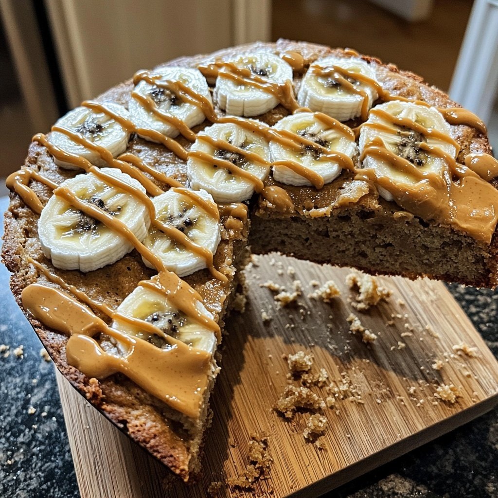 Bananenbrot mit Erdnussbutter
