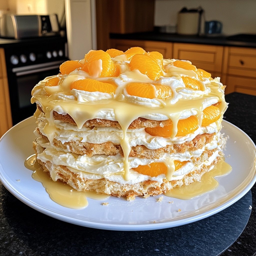 Käse-Sahne-Torte mit Mandarinen